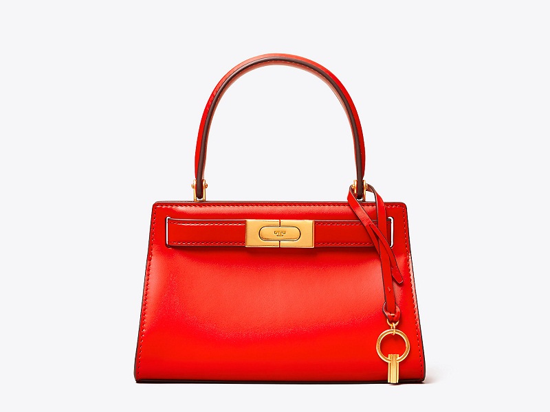 Tory Burch Mini Lee Radziwill Petite Bag Brilliant Red Leather