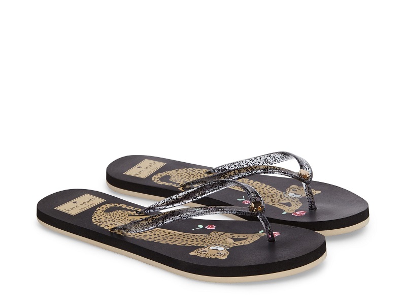 Kate spade clearance leopard flip flops