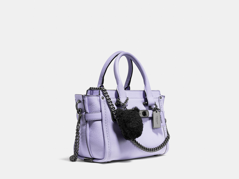 Ariana Grande Kiti Swagger Coach Bag 2way Purple Genuine Used