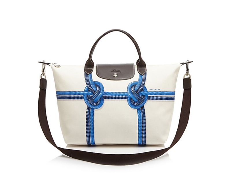 Longchamp store Surf & The City Medium Tote Rope Tying the Knot Nautical